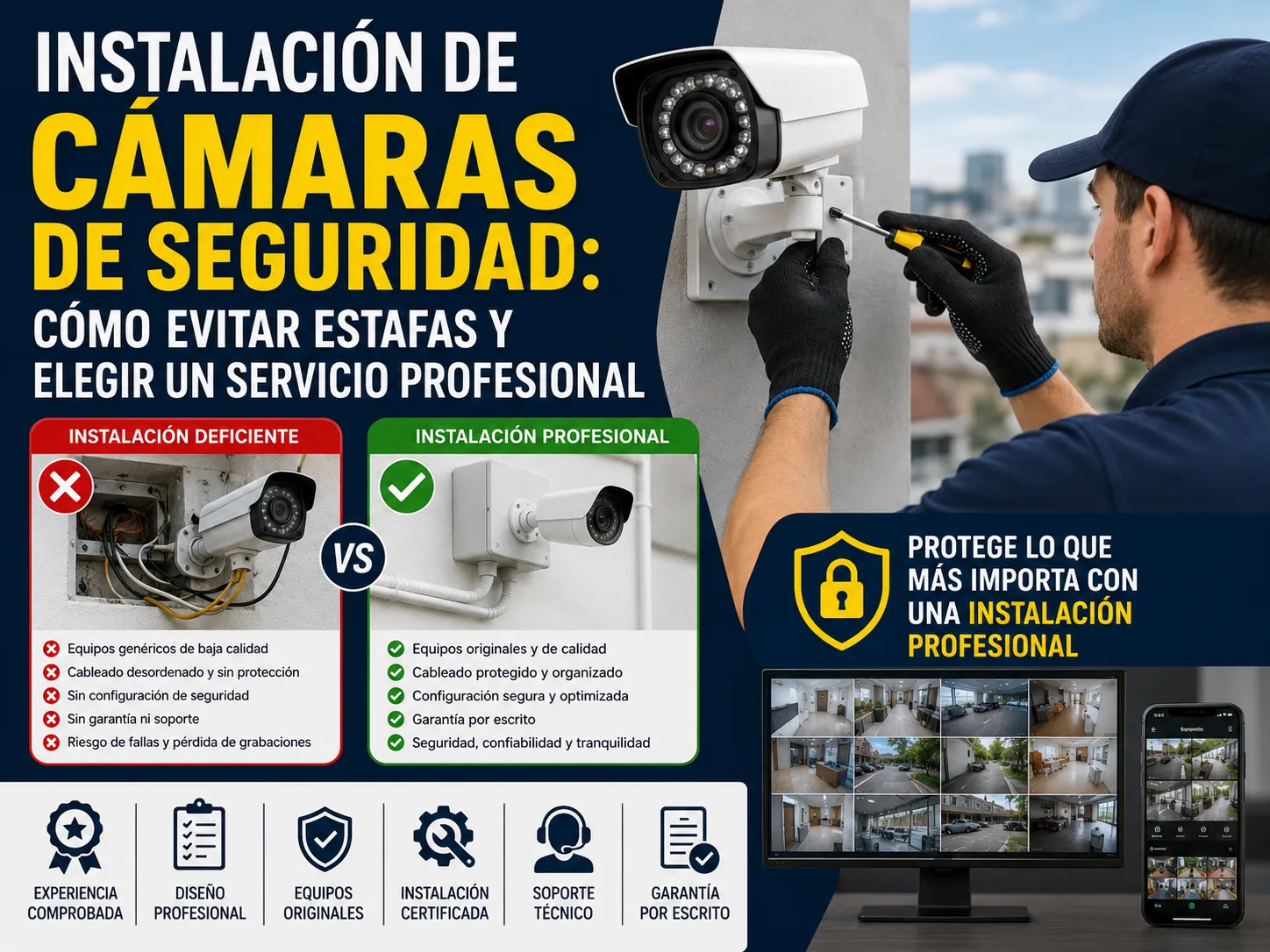 Cuidado con los falsos técnicos instaladores de cámaras de seguridad