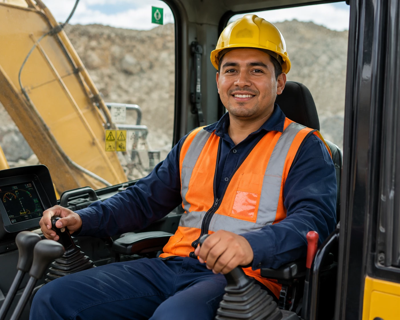 Operadores de maquinaria pesada para proyectos de construccion